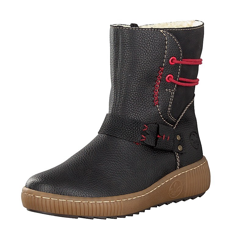 Damske Cizmy Rieker Z6660-00, Čierne
